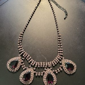 Beautiful purple rhymestone necklace